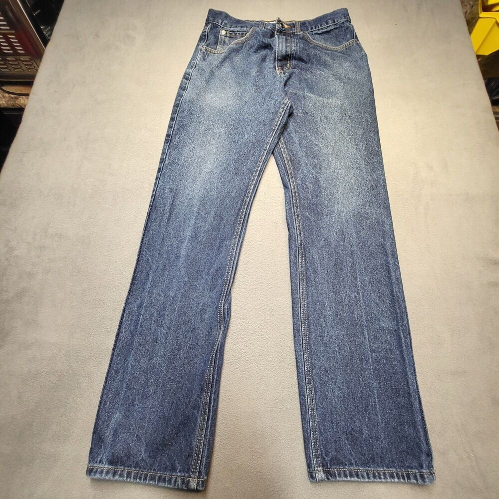 PJ Mark Jeans Mens 31x34 Blue Straight Leg Distressed Denim Y2K